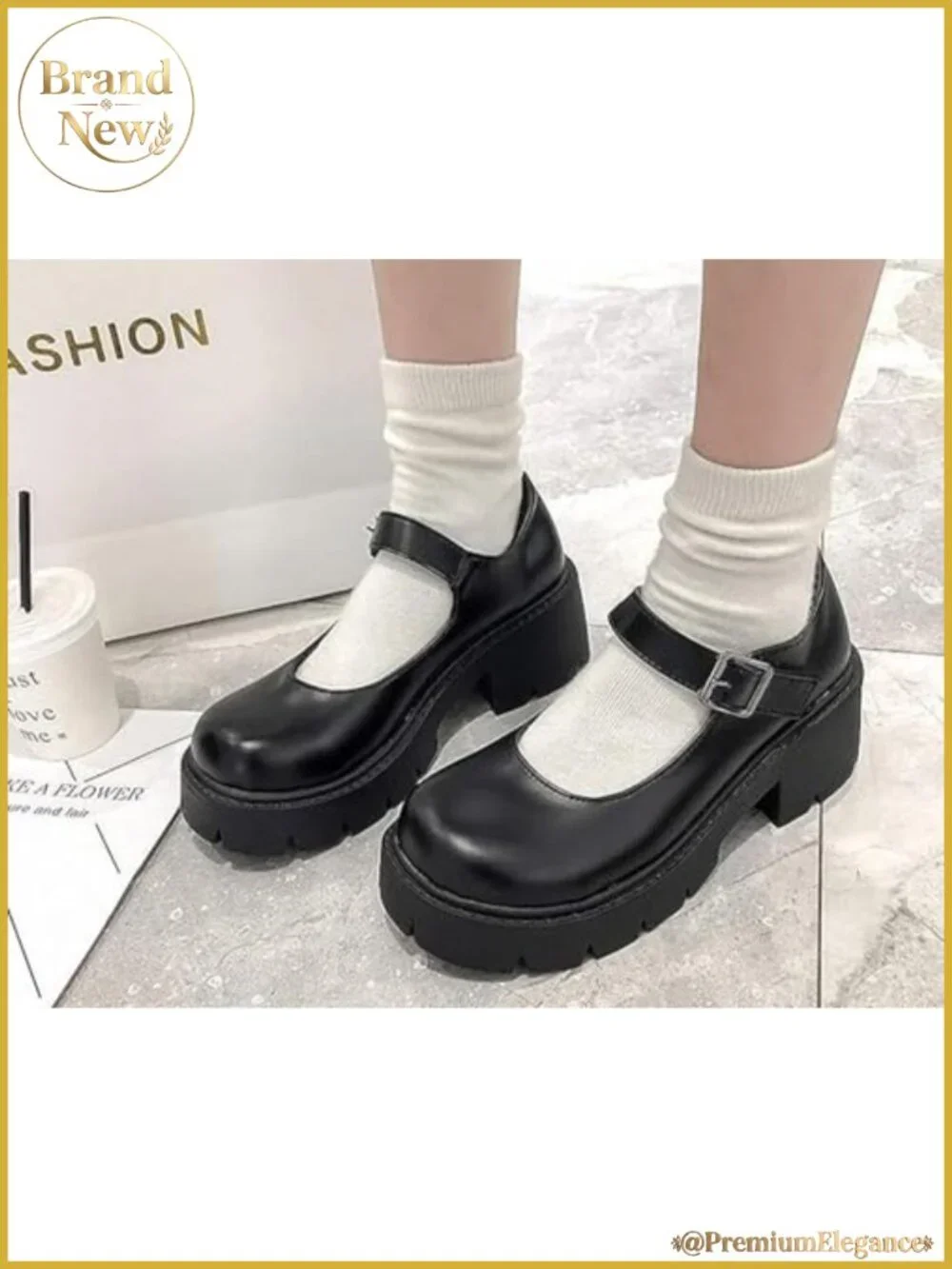 Platform Mary Janes Heart Cat Buckle Rivets Ankle Gothic Pumps Patent Leather